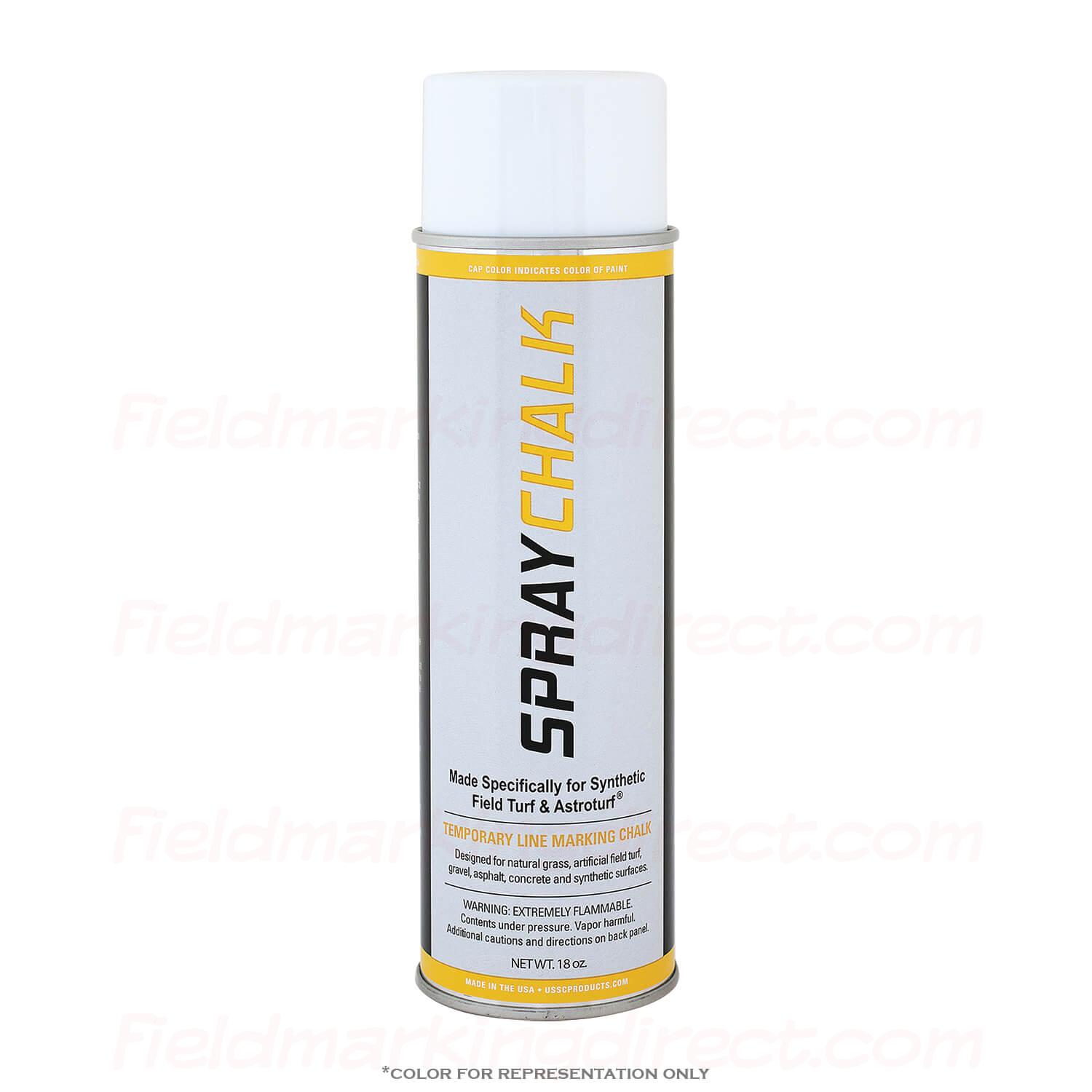 SprayChalk 18oz Aerosol White Temporary Marking Chalk Fieldmarking Direct   SPRAYCHALK T Tip Paint Single White 